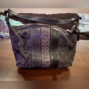 Coach brown monogram shoulder bag